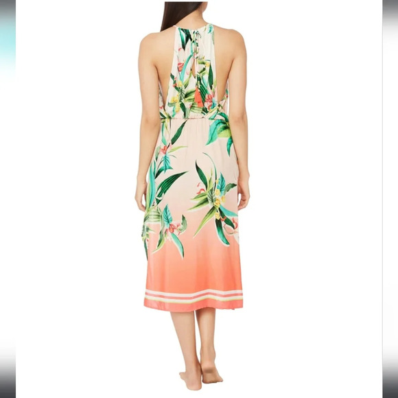 Trina Turk,  Costa De Prata Tropical Swimsuit Cover-Up Dress, Multi, Size‎ Small - Picture 2 of 11